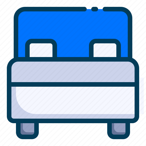 Bedroom, double bed, furniture, holiday, hotel, travel, traveling icon - Download on Iconfinder