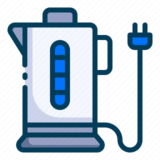 Electric kettle, holiday, home appliance, hot water, hotel, travel, traveling icon - Download on Iconfinder