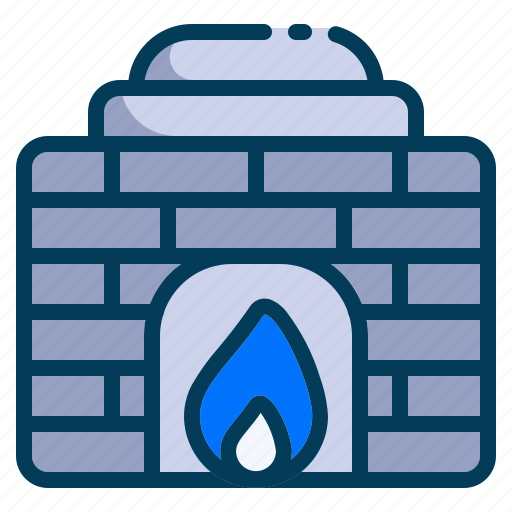 Chimney, fireplace, flame, holiday, hotel, travel, traveling icon - Download on Iconfinder