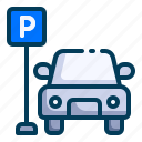 car, holiday, hotel, parking, sign, travel, traveling