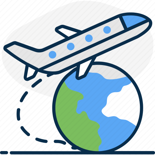 Air, air journey, air travel, air trip, international flight, travel, world tour icon - Download on Iconfinder