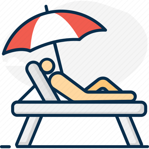 Beach, deck chair, sun tanning, sunbath, sunbed icon - Download on Iconfinder