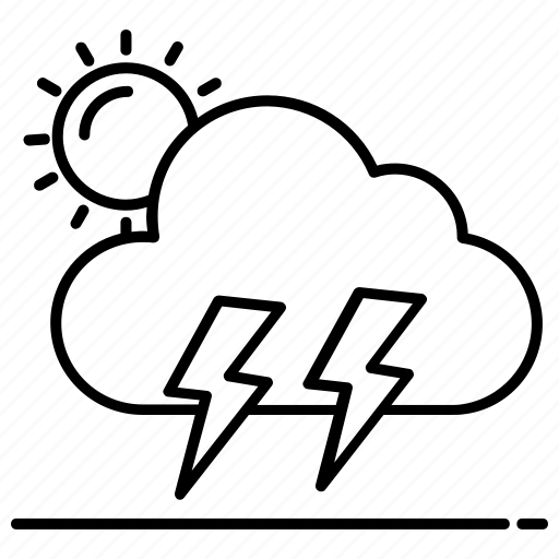 Forecast, heavy rain, lighting shower, lighting storm, rain storm, thunderstorm, weather icon - Download on Iconfinder