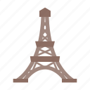 eiffel, france, paris, sight, tower, building, landmark