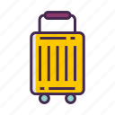 baggage, luggage, suitcase, travel, wheelie