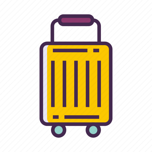 Baggage, luggage, suitcase, travel, wheelie icon - Download on Iconfinder