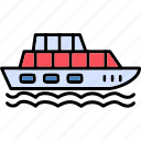 cruise, ship, boat, transport, icon