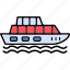 cruise, ship, boat, transport, icon 