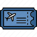 plane, ticket, boarding, pass, flight, journey, tourist, travel, icon