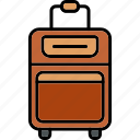 suitcase, bag, luggage, travel, trolley, icon