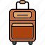 suitcase, bag, luggage, travel, trolley, icon 