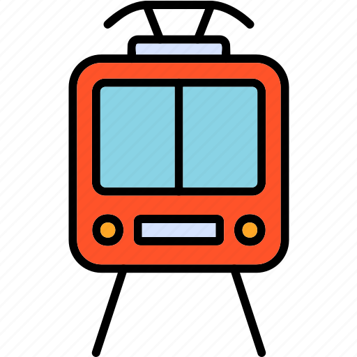 Tram, front, rail, traffic, train, tramway, travel icon - Download on Iconfinder