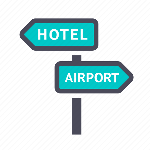 Airport, hotel, pointer, signpost, street, travel, vacation icon - Download on Iconfinder