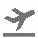 departure, airplane, plane, transportation
