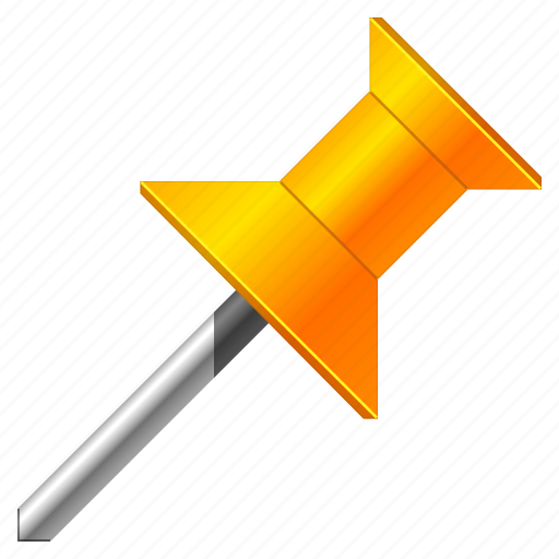 Orange, pin, arrow, direction, flag, gps, location icon - Download on Iconfinder