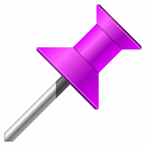 Pin, purple, arrow, direction, flag, gps, location icon - Download on Iconfinder
