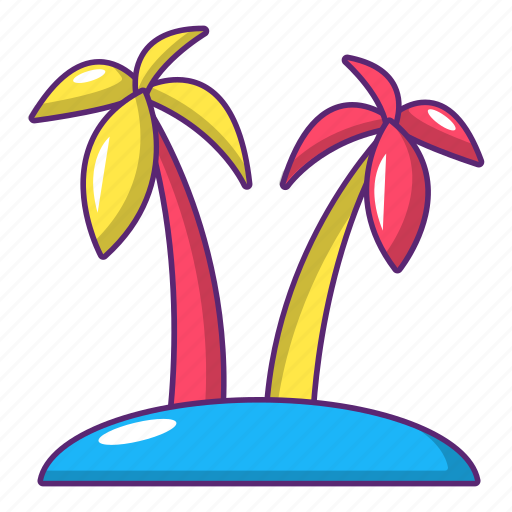 Beach, cartoon, island, summer, tree, tropical, water icon - Download on Iconfinder