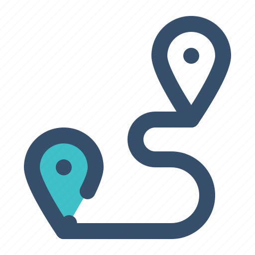 Distance, location, place, route, travel icon - Download on Iconfinder