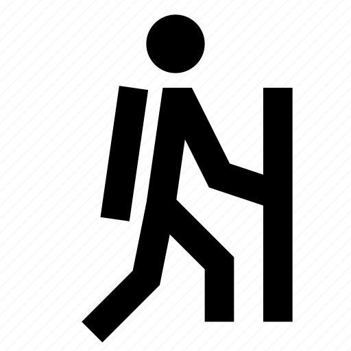 Backpacking Exercise Hike Hiker Hiking Outdoors Walk Icon