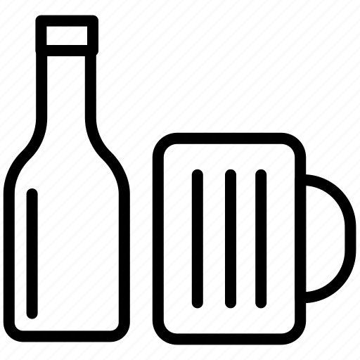 Alcohol, beer, bottle, drink, foam, glass, pub icon - Download on Iconfinder