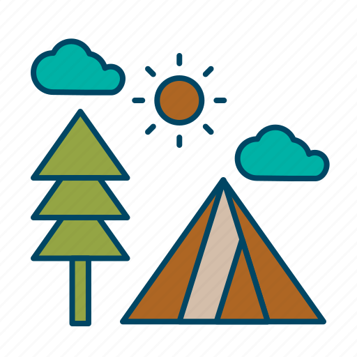 Tour, travels, camping, journey, pin location, location, maps icon - Download on Iconfinder