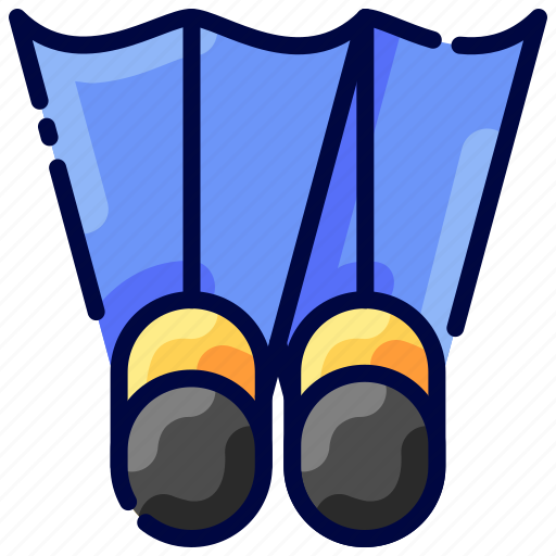 Bukeicon, diving, fins, scuba, travel icon - Download on Iconfinder