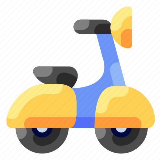 Bukeicon, motorcycle, scooter, transportation, travel, uniqe, vespa icon - Download on Iconfinder