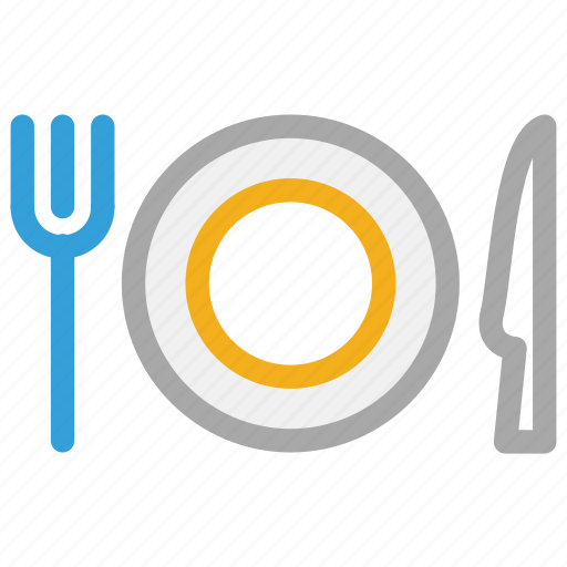 Cutlery, fork, plate, spoon icon - Download on Iconfinder