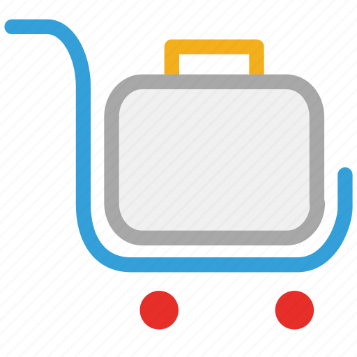 Luggage cart, luggage trolley, platform truck, trolley for luggage icon - Download on Iconfinder