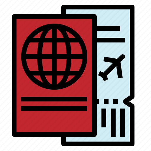 Passport, plane, vacation icon - Download on Iconfinder