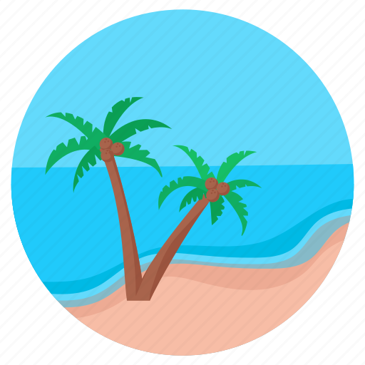 Beach, resort, tropical place, holiday, island, palm icon - Download on Iconfinder