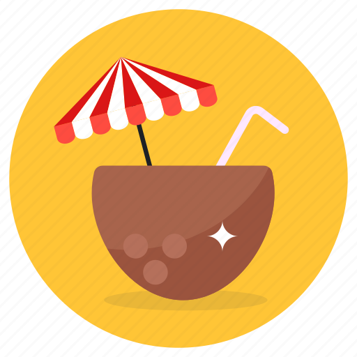 Coconut, water, coconut water, fresh coconut, coconut milk, refreshing drink, tropical drink icon - Download on Iconfinder