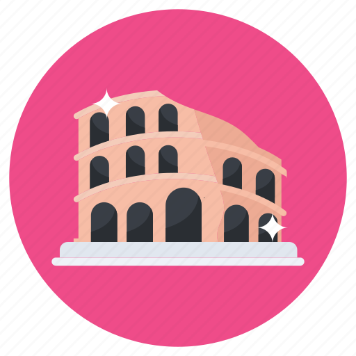 Colosseum, flavian amphitheater, italian landmark, rome monument, landmark icon - Download on Iconfinder