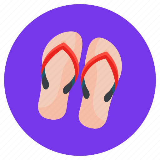 Flip, flops, flip flops, footwear, casual, slippers, home slippers icon - Download on Iconfinder