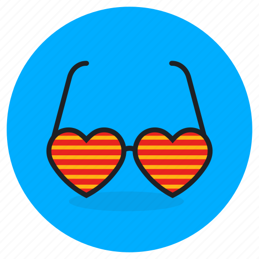 Heart, goggles, heart goggles, heart props, sunglasses, spectacles, eyewear icon - Download on Iconfinder
