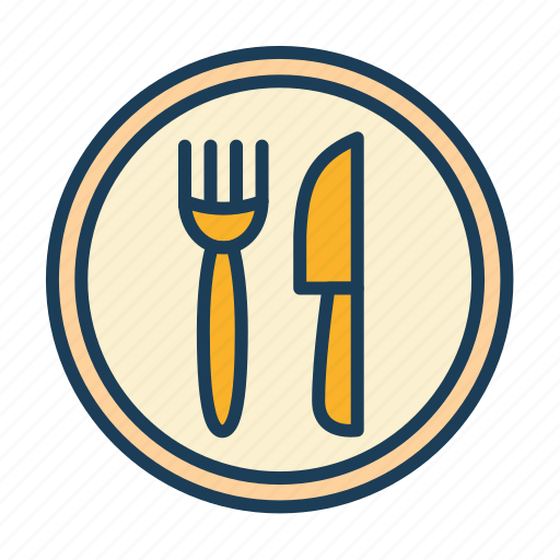 Restaurant, fork, knife, plate icon - Download on Iconfinder
