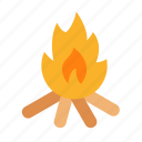 fire, bonfire, campfire, warm, flame 