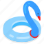 swan, beach, inflatable circle, rubber ring 