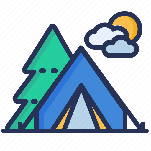 Camping, forest, tent, tourism icon - Download on Iconfinder
