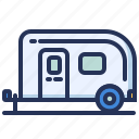 trailer, travel, van, vehicle