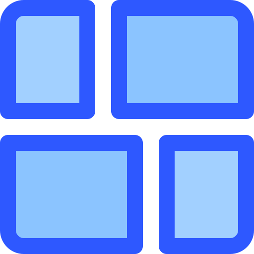 Ui, interface, square, layout, frame, menu, collage icon - Free download
