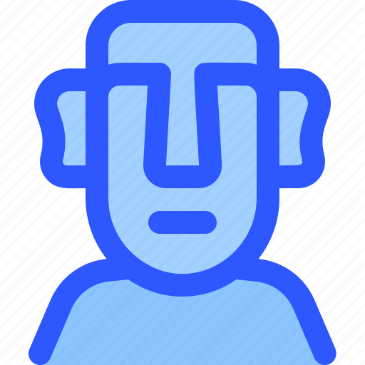 Landmark, monument, building, moai, easter island, chile icon - Download on Iconfinder
