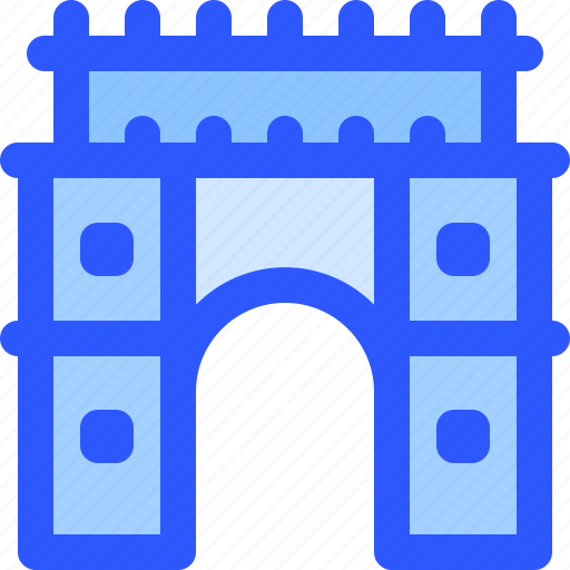 Landmark, monument, building, arc de triomphe, paris, france icon - Download on Iconfinder