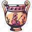 vase, greek, pot, ceramic, pottery, treasure 