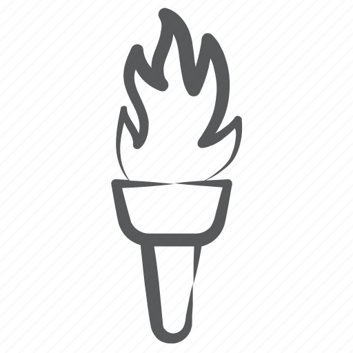 Antique torch, flaming torch, hunting torch, medieval light, vintage torch icon - Download on Iconfinder