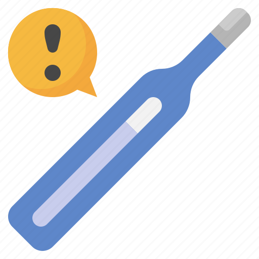 Thermometer, fever, alert, temperature, exclamation icon - Download on Iconfinder