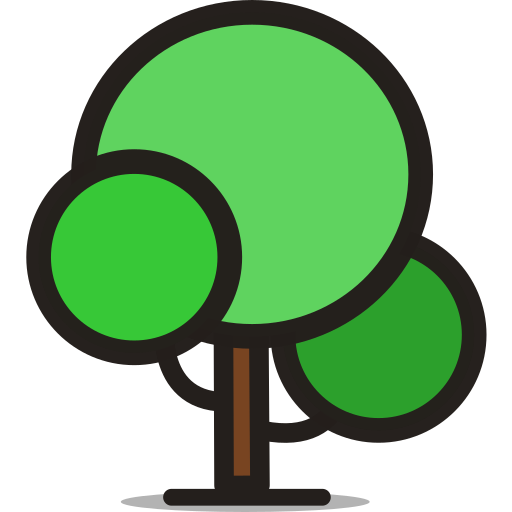 Forest, green, plant, round tree, tree icon - Free download