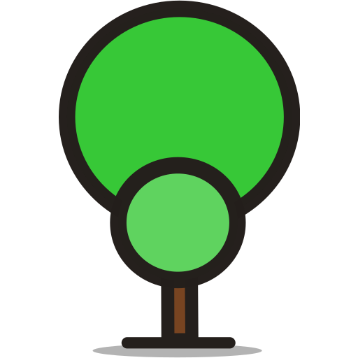 Forest, garden, round tree, tree icon - Free download