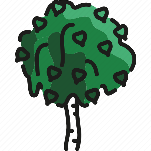 Birch, tree, green icon - Download on Iconfinder