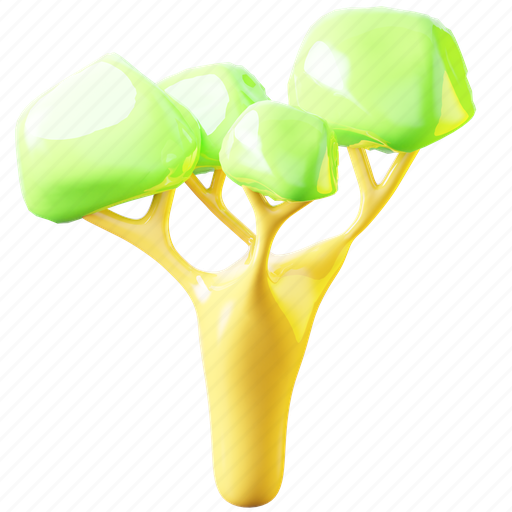 Tree, trees, leaves, leaf, plant, forest, natural 3D illustration - Download on Iconfinder